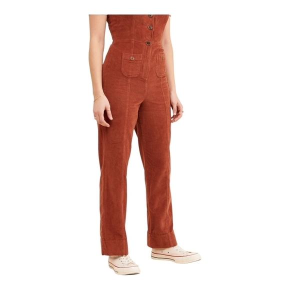 Urban Outfitters Button Front Jumpsuit Women’s Corduroy Sleeveless Jumpsuit, S - Picture 4 of 9